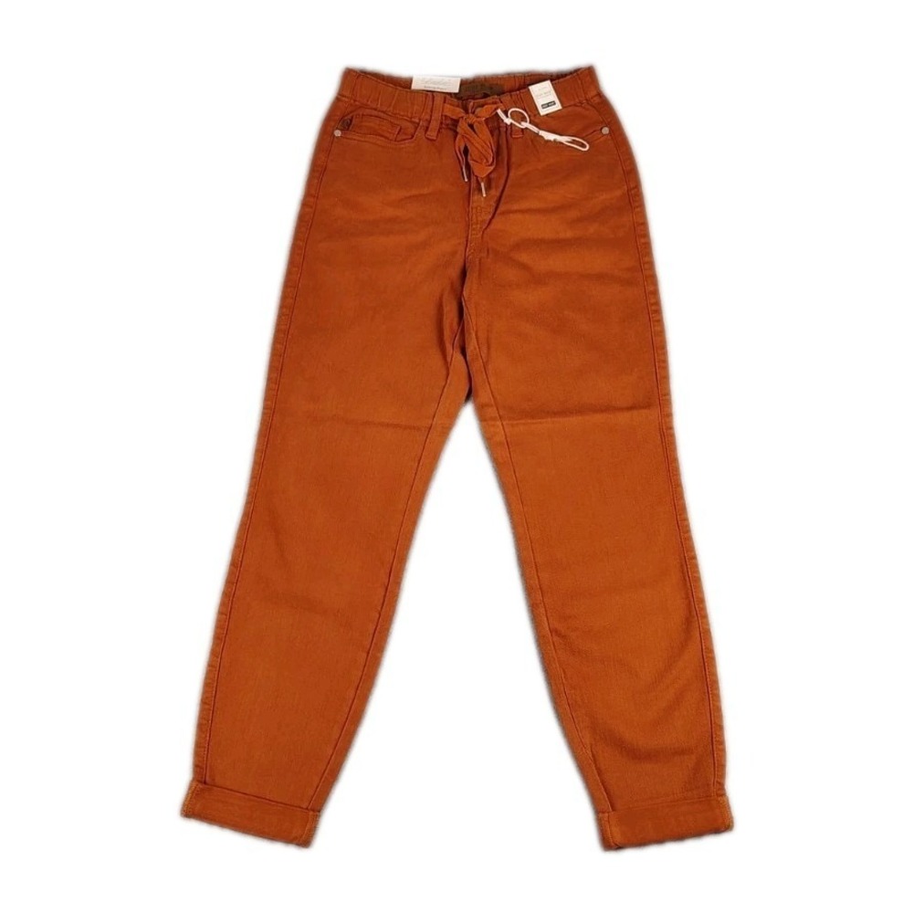 Judy Blue High Waist Double Cuff Scarlett Joggers Women's 3/26 Auburn Orange